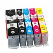 12 Pack Canon PGI-650XL CLI-651XL Compatible High Yield Inkjet Cartridges [4BK,2PBK,2C,2M,2Y]