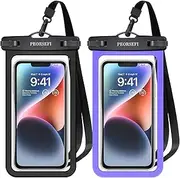 Universal Waterproof Phone Pouch-Waterproof Phone Case for iPhone 15 14 13 12 Pro Max XS Plus Galaxy S24+ S23 Up to 7",IPX8 Waterproof Cellphone Dry Bag Beach Vacation Cruise Ship Essentials-2 Pack