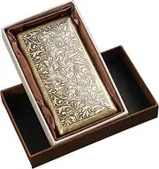 [Lorxilar] Metal Cigarette Case Portable Double Sided Spring Clip Holds 20 Cigarettes 100mm Cigarettes,One Size,C