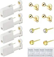 [Orglace] 4 Pack Ear Piercing Kit,Disposable Self Ear Piercing Gun Painless Painless Ear Piercing Gun Tool with Ear Studs