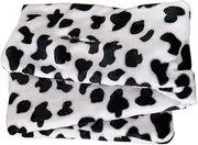 [BESTYASH] Cow Spot Scarf Shawl Cow Stuff Hoodie Dog Collar Winter Scarves for Women Furry Neck Shawl for Women Winter Fuzzy Cardigan Fluffy Scarf for Costume White Plush Material
