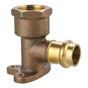 SmarteX-Press 15mm x 1/2" BSP Brass Female Back Plate Elbow