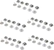 [TEHAUX] 150 sets Label Clasp Safety Back Lapel Service Pin Mm Backs with Embroidery Clasps Hitch Chrome Clutch Holder Projects Craft Backings Badges Cap Bars Clips Locks Portable Blank
