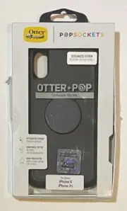 Otterbox Otter+Pop PopSockets Defender Series Phone Case iPhone X XS Black