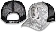 Checkered Flag Sports Kyle Busch #8 NASCAR 2025 Digital Camo Gray Racing Trucker Mesh Hat, Gray, One Size