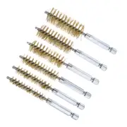 6pc Bore Brush Set 8mm 10mm 12mm 15mm 17mm 19mm Dia Brass Twisted Wire Brushes