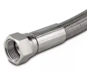 USA Lab Equipment USA Lab 1/4" 37° JIC Stainless Steel Hose 12" PTFE Lined NIP
