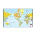 Map of The World Canvas Print Poster Sizes A1 A2