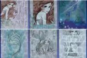 Topps Disney Collect Pearlescent Princess Collection Motion Set