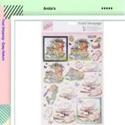 Anita's Foiled Decoupage Sheet - "Cuppa & A Book"