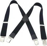 [OATIPHO] Djustable - 's Suspender Straps 4 Metal Clips Polyester for Pants and Jeans
