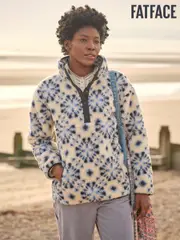 FatFace Ivory Batik Geo Overhead Fleece (E79232) | $150