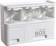Spice Organizer Drawer Set with Seasoning Containers Storage Rack for Kitchen Countertop Condiment Holder Box