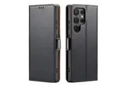 For Samsung Galaxy S24 Ultra Case Leather Flip Wallet Folio Cover Black