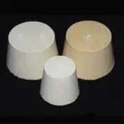 White Rubber Flask Test Tube Laboratory Cone Stoppers With 1/2 Holes Stopper