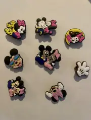 8 pcs Disney mikey and mini charms for croc shoes