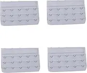 [Holibanna] Bra Extension Straps 5 Hook 3 Rows Bra Extenders Seamless Underwear Women Brassiere Extenders Grey 4 Pack