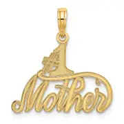 14K Yellow Gold #1 Mother Charm
