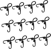 Didiseaon 12pcs Heavy Duty Tie Down Straps Elastic Bungee Cords with Hooks for Camping Travel Bikes and Roof Racks Weather Resistant Storage for Multiple Vehicles