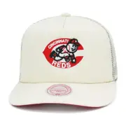 Mitchell & Ness Cincinnati Reds Cooperstown Trucker Snapback Hat Off White