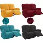 Recliner Sofa Cover Stretch Velvet Lounger Armchair Slipcover Couch Protector