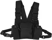 Universal Walkie Talkie Chest Bag for Men, Adjustable Nylon Radio Radio Chest Harness, Two Way Radi Walkie Talkie Bag Pocket for Police