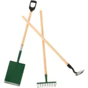 3 Pcs Mini Garden Tools Dollhouse Small Toy Rake Gardening Kits for Kids