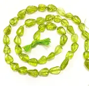 PERIDOT FLAT TEARDROP BEADS 7 x 5mm 40+pcs "NEW" AUZ SELLER