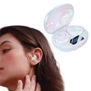 Open-Ear Bluetooth Headphones with Charging Case and Noise-Canceling Microphone-White