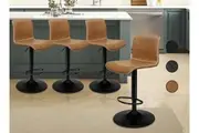 ALFORDSON Set of 4 Remy Vintage Leather Bar Stools