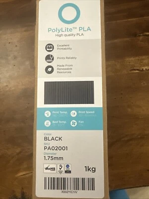 polymaker black polylite pla High Quality 1.75mm 3d Printing Filament NEW