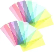 DOITOOL 16pcs Introduction with Bookmark Bookmark Page Marker Overlay Reading Strips DIY Colored Highlighter Strips Reading Overlays Color Pastel Highlight Sentence Markers PVC