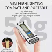 Super Bright LED Flashlight Mini Waterproof Power Bank EDC SOS Light with Magnet