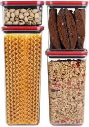 4 Set, Neoflam Airtight Pantry Dry Food Storage Container Organizer Set BPA Free