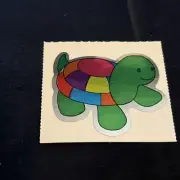 Vintage Special Expressions Chrome Rainbow TURTLE Sticker - Rare