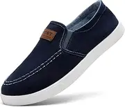 [ktprniy] Men's Slip-on Loafers Casual Canvas Shoes Fashion Boat Shoes Casual Shoes Comfortable Lightweight Walking