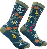[Crazy Dog T-shirts] Women's Live Laugh Fuck Off Socks Funny Sarcastic Novelty Footwear