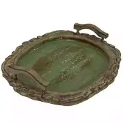 Hand Carved Serving Tray Charcuterie Board with Handles 17 Inches