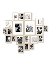 [Cooper & Co] Instant Gallery Wall 20 Piece Frame Set in Oak