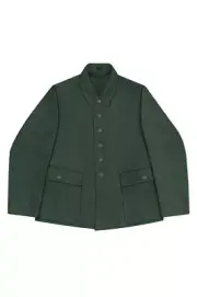 WW2 German Labour Service Summer HBT Green Drill Service Tunic