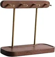 YWJLQH Tabletop Key Holder Necklaces Holder Multifunction Decor Wood Creative Jewelry Organizer Storage Rack for Countertop Keys