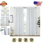 Machine Washable Cloud Grey Blackout Panel Curtains, 70"W x 84"L - Pair