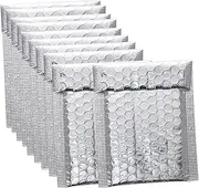 SEWACC Self-Seal Bubble Envelopes 100pcs Padded Mailers Aluminum Film for Shipping