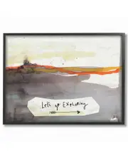 Lets Go Exploring Painterly Landscape by Melissa Averinos Framed Art