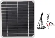 Solar Panel Charger, 10W 12V Portable Solar Charger Kit, High Efficiency Outdoor Solar Panel for Charging Cars, Mobile Phone Batteries, RV, Emergency Power Supply