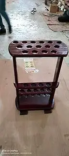Generic Blackperlcrafts by Walking Stick Rack Wooden Storage Rack for Walking Canes Sticks Entryway Stick Holder | Wooden Stand | Wooden Walking Stick Stand Gift, 27x18x9 inch, cherry