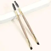 2 Pieces Duo Eyebrow Brush ANG Eye Brow Brush and Spoolie Brush Eyelash Brush for ing ANG Eyebrow Assorted Color 1