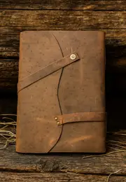 A4 Vintage Leather Journal – Handcrafted Heirloom Notebook with Wrap Closure