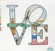 Atlantic Blue Canvas Philadelphia Love Sign Handpainted Needlepoint Canvas