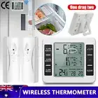 Wireless Fridge Thermometer Digital Freezer Alarm Home Gauge Monitor 2 Sensor Oz